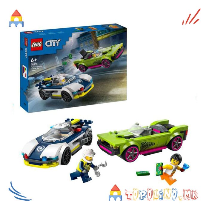 Police Car and Muscle Car Chase City - Lego - Image 3