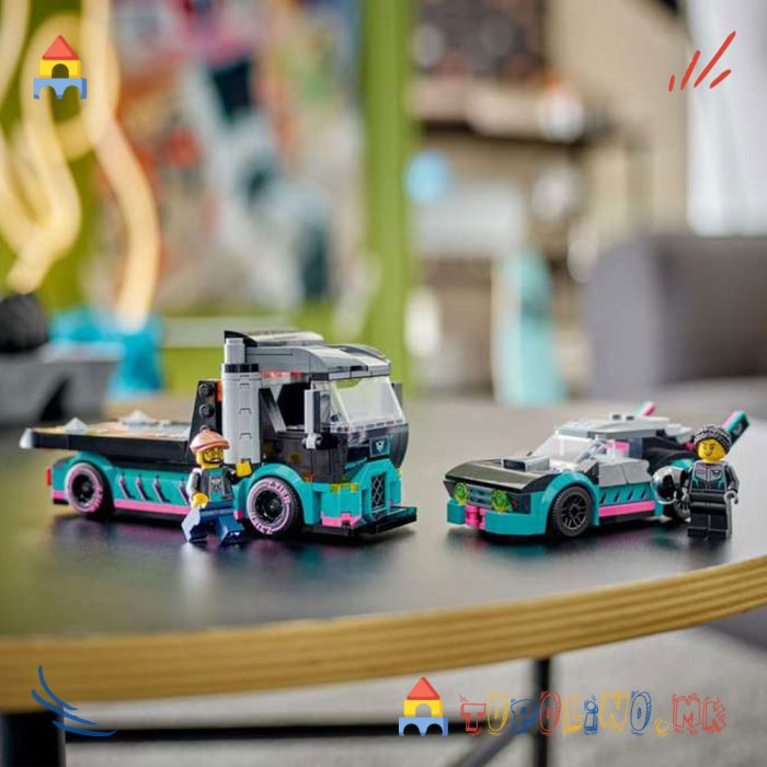 Race Car and Car Carrier Truck City - Lego - Image 4