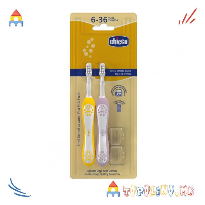 Четка за Заби Combo Liliac Mustard 6-36м - Chicco - Image 2