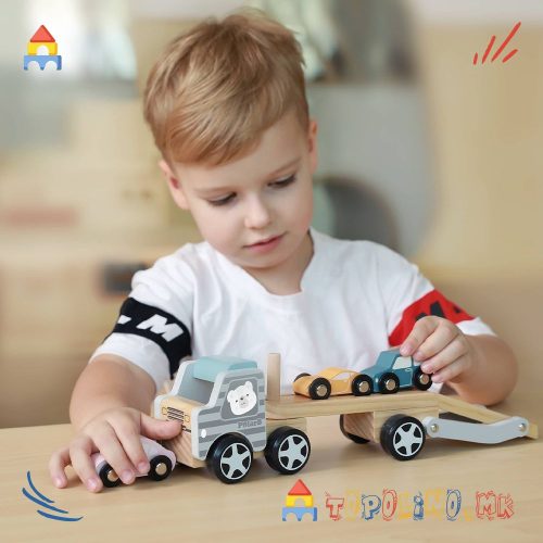 Дрвена Играчка Носач на Автомобили - PolarB