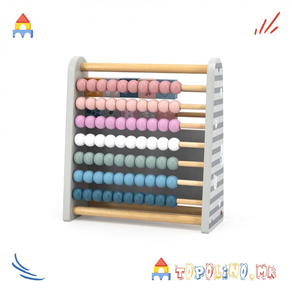 Дрвена Играчка Табла Abacus 3 во 1 - PolarB - Image 6