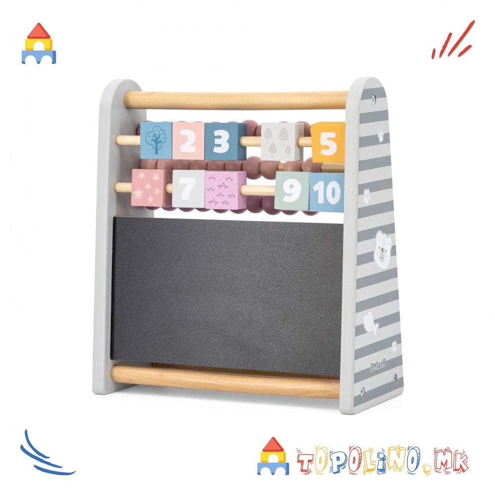 Дрвена Играчка Табла Abacus 3 во 1 - PolarB - Image 5
