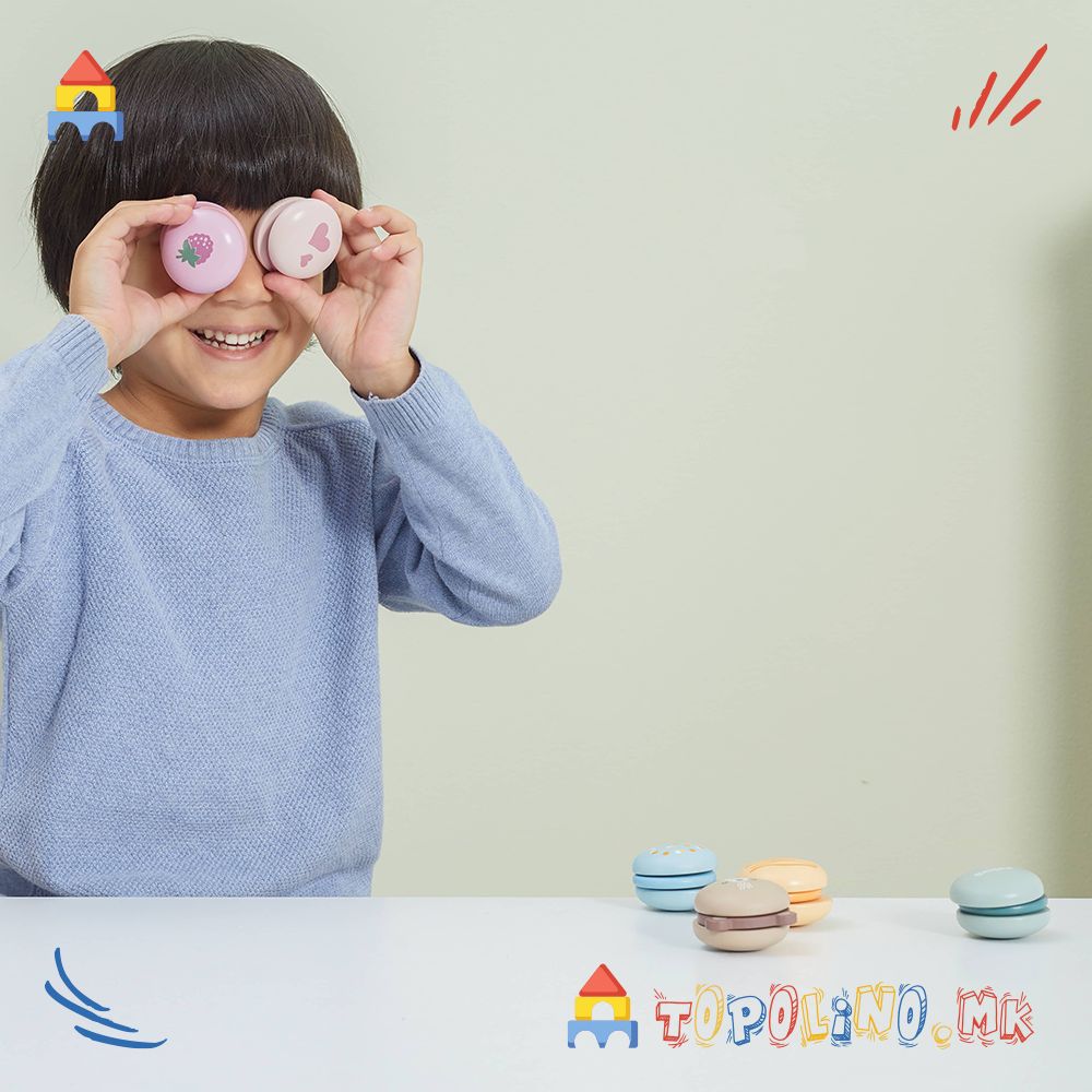 Дрвена Играчка Macarons 6 во 1 - PolarB - Image 3