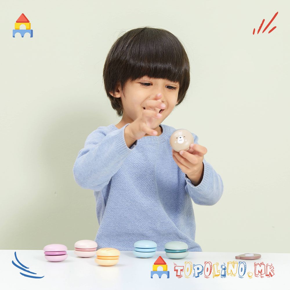 Дрвена Играчка Macarons 6 во 1 - PolarB - Image 2