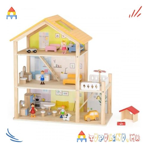 Дрвена Куќичка за Кукли - Viga