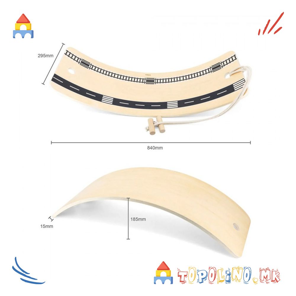 Дрвена Играчка Balancing Board со Ленти Viga - Image 4
