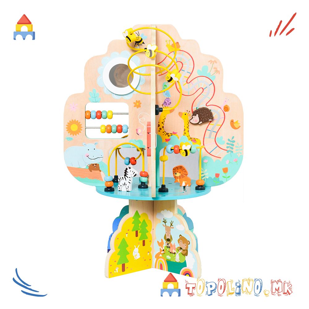 Дрвена Играчка Дрво со Активности - Moni Toys - Image 2