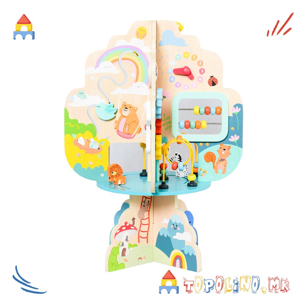 Дрвена Играчка Дрво со Активности - Moni Toys - Image 4