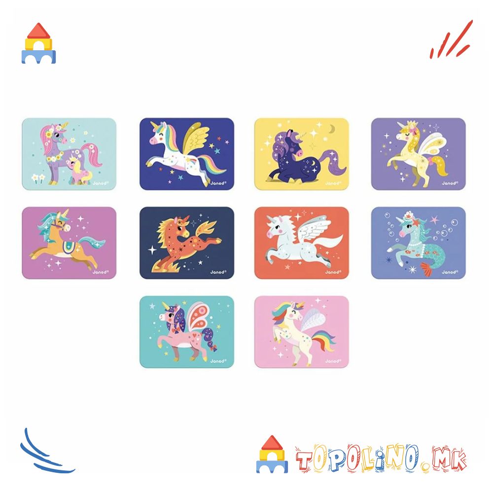 Магнетна Книга Еднорози - Janod - Image 3