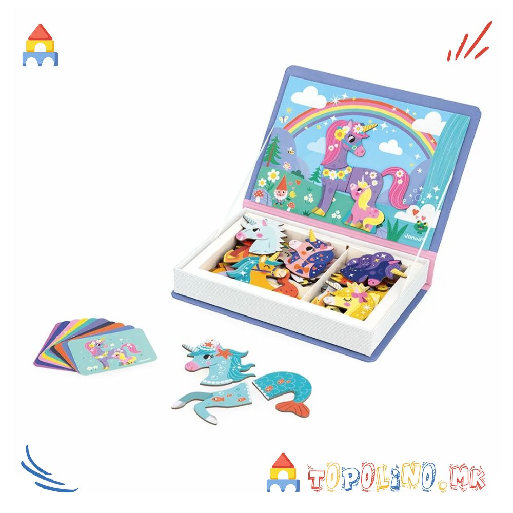 Магнетна Книга Еднорози - Janod - Image 6