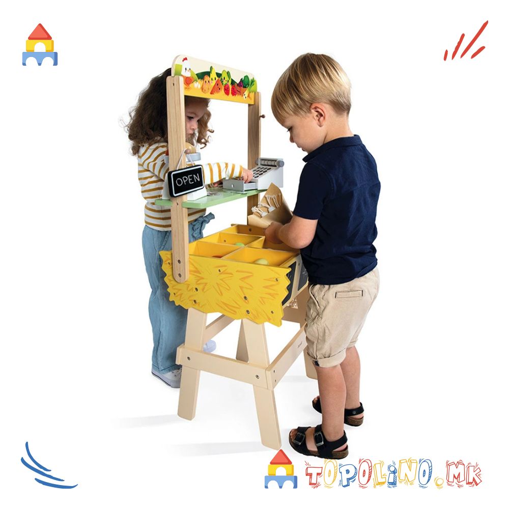 Дрвена Играчка Пазар - Janod - Image 2