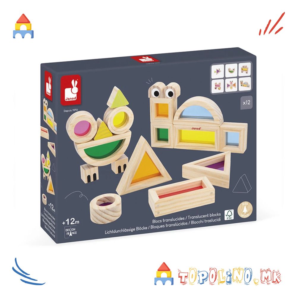 Сензорна Игра Коцки со Активности - Janod - Image 5