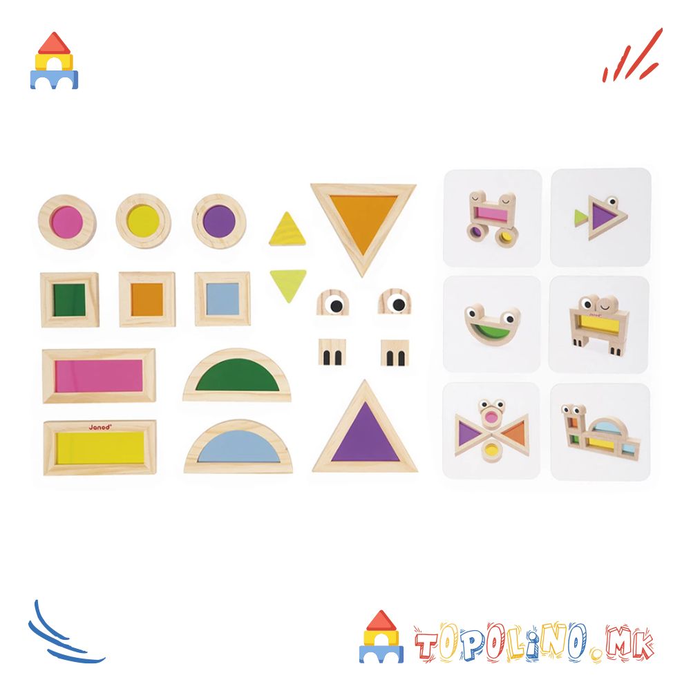 Сензорна Игра Коцки со Активности - Janod - Image 4