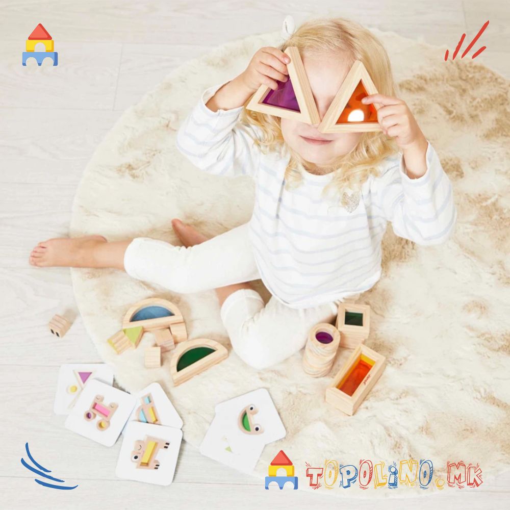 Сензорна Игра Коцки со Активности - Janod