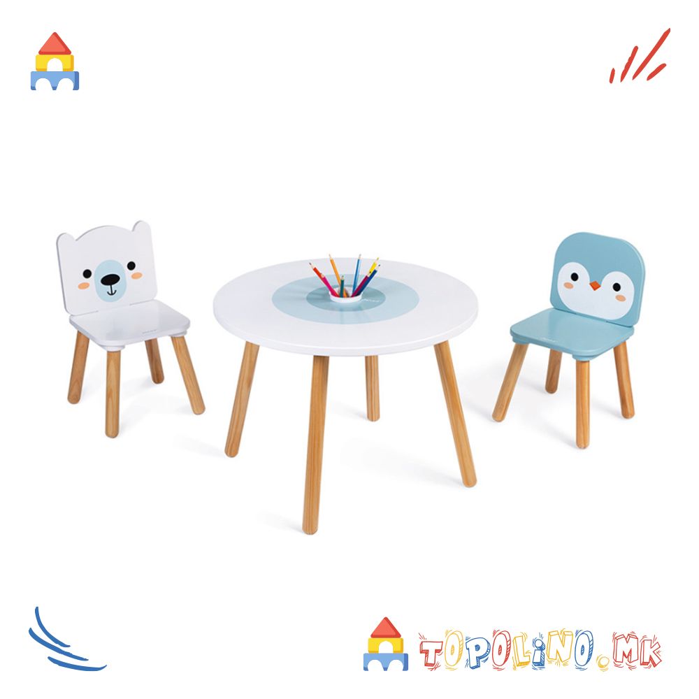 Дрвена Играчка со 2 Столчиња Polar - Janod - Image 3