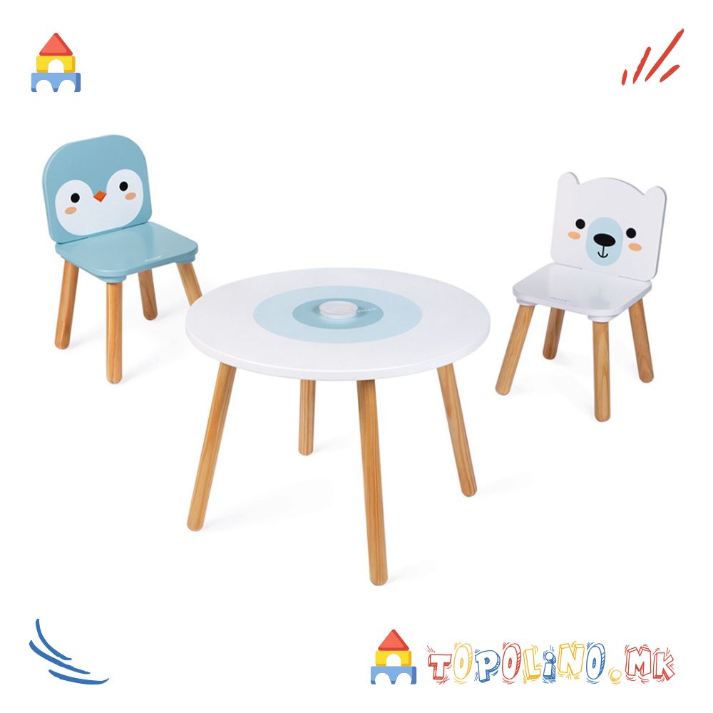 Дрвена Играчка со 2 Столчиња Polar - Janod