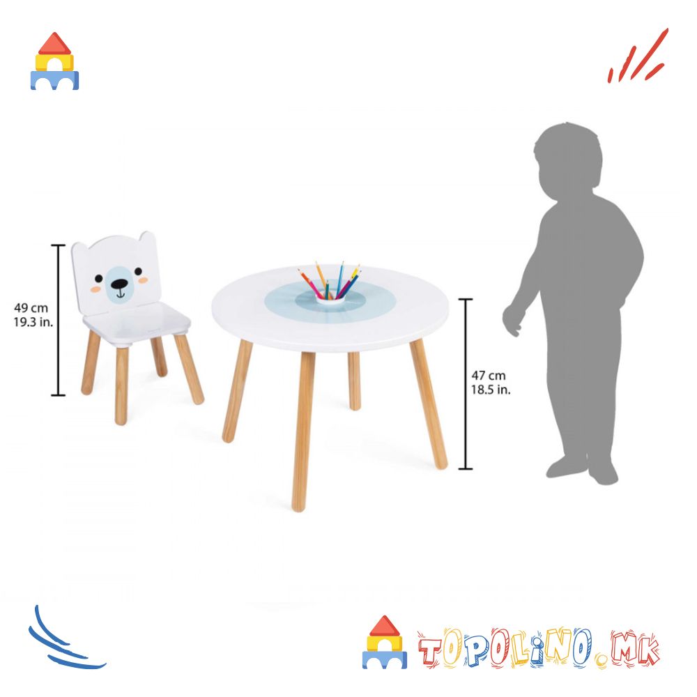 Дрвена Играчка со 2 Столчиња Polar - Janod - Image 5