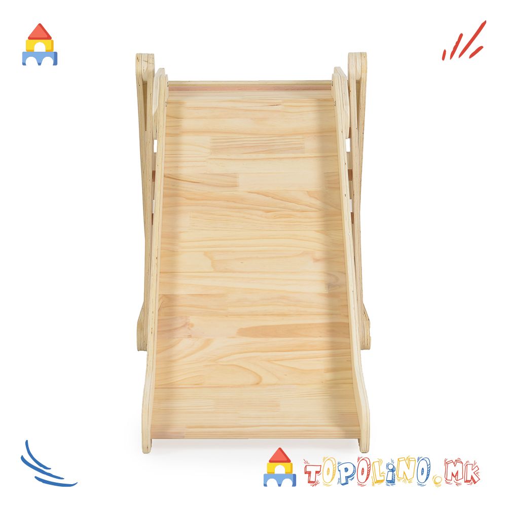 Дрвена Лизгалка и Тријаголник 2 во 1 Pickler - Moni Toys - Image 8