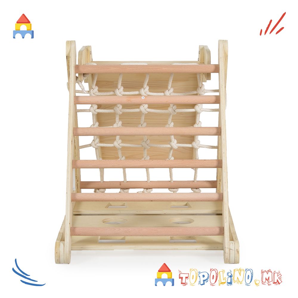 Дрвена Лизгалка и Тријаголник 2 во 1 Pickler - Moni Toys - Image 9