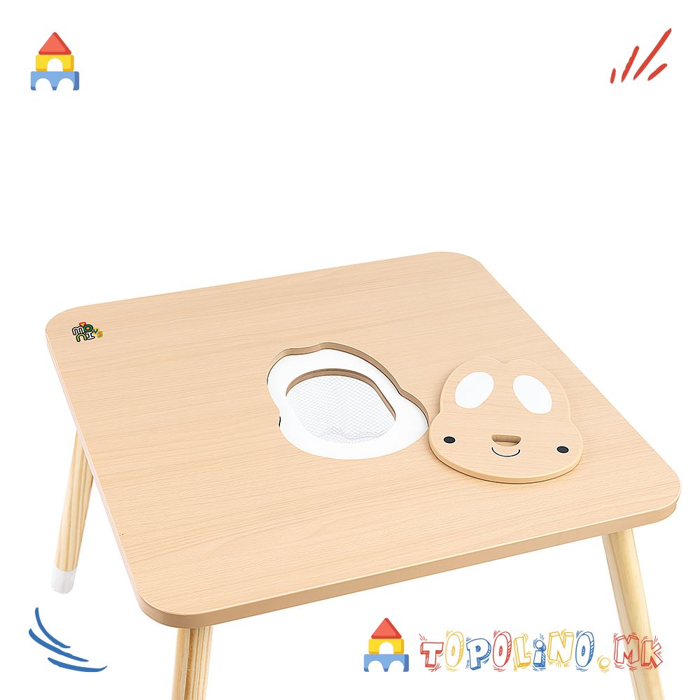 Дрвен Сет Маса со Две Столчиња Cute Bunny – Moni Toys - Image 5