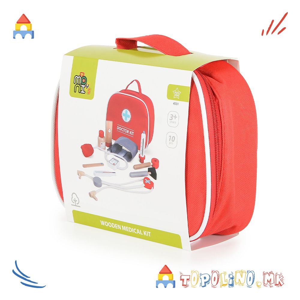 Дрвена Играчка Медицински Сет - Moni Toys - Image 3