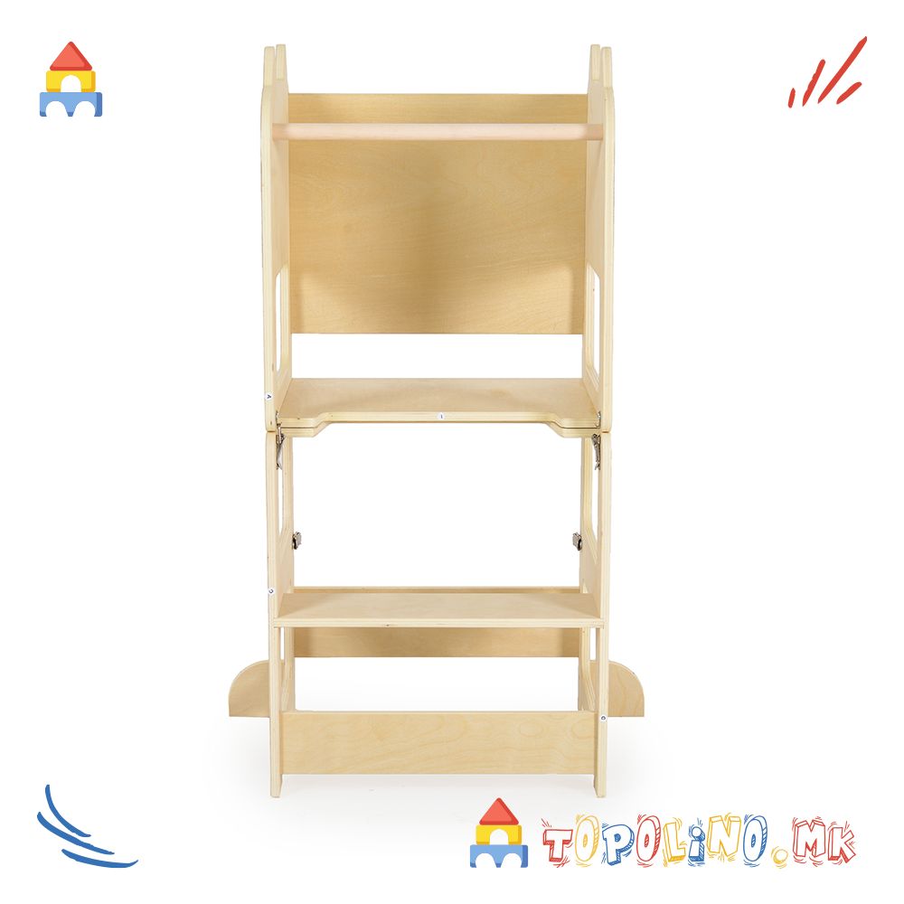 Дрвена Мултифункционална Едукативна Кула Монтесори - Moni Toys - Image 8