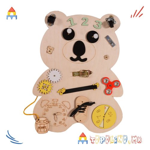 Дрвена Играчка Мечка Montessori – Moni Toys