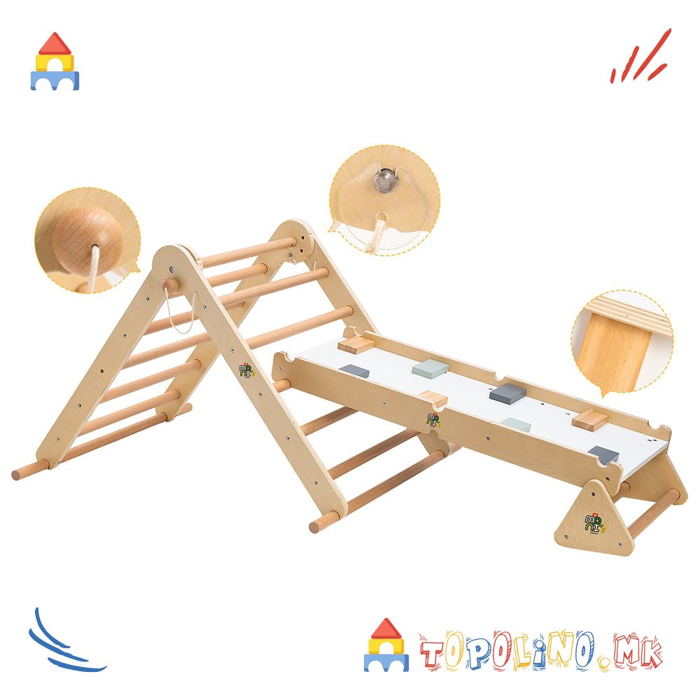 Дрвена Играчка Мултифункционален Триаголник Pickler - Moni Toys - Image 2
