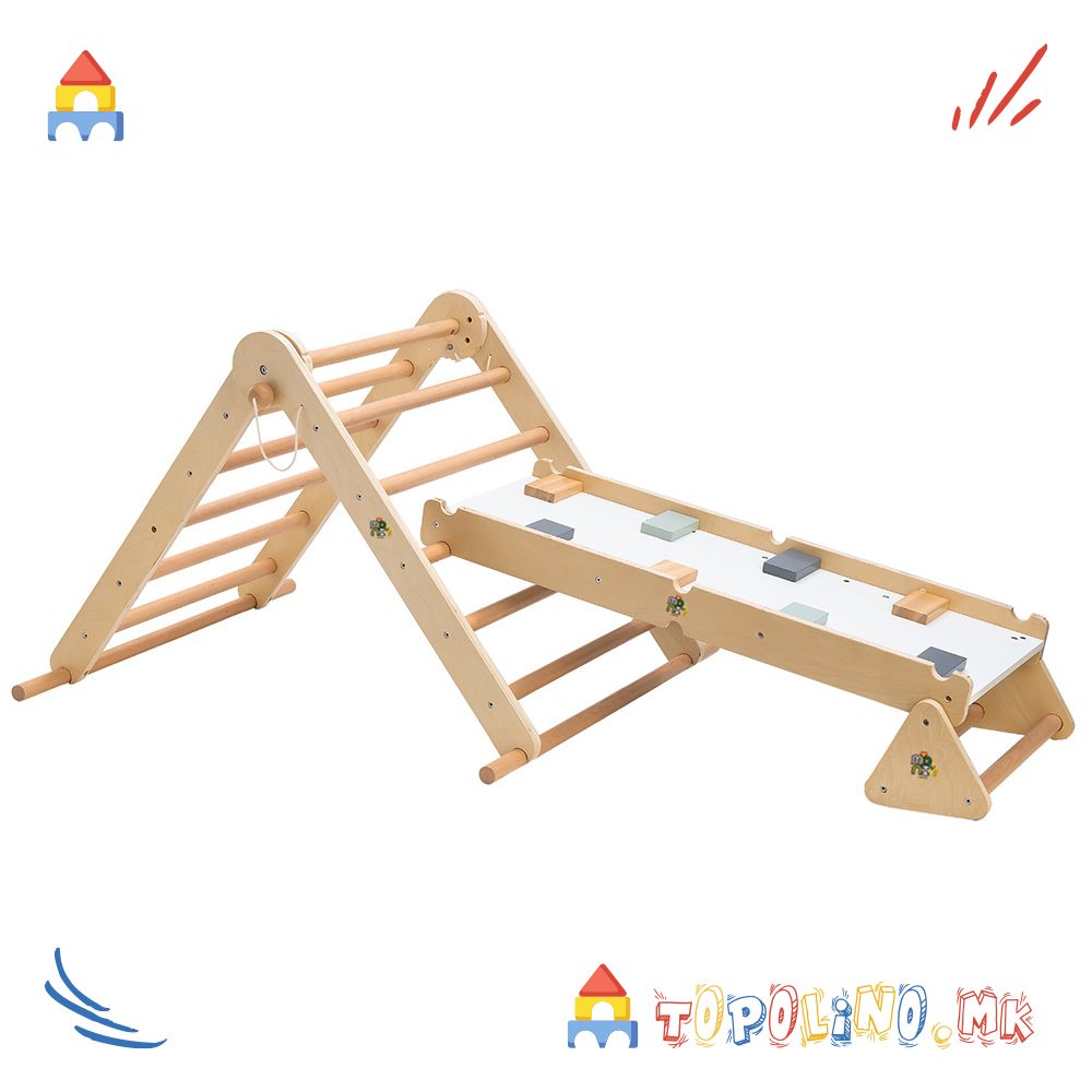 Дрвена Играчка Мултифункционален Триаголник Pickler - Moni Toys - Image 3