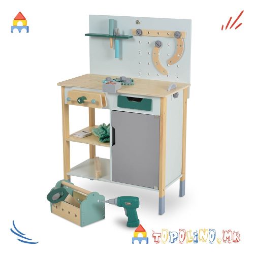 Дрвена Работилница со Алат - Moni Toys