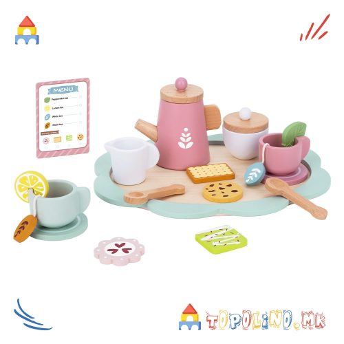 Дрвена Играчка Сет за Чај - Tooky Toy