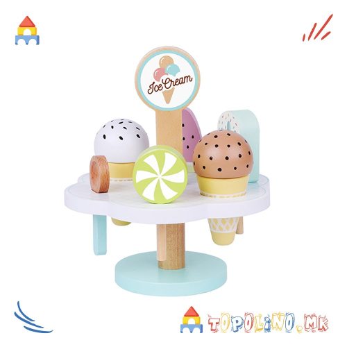 Дрвена Играчка Сет за Сладолед - Tooky Toy