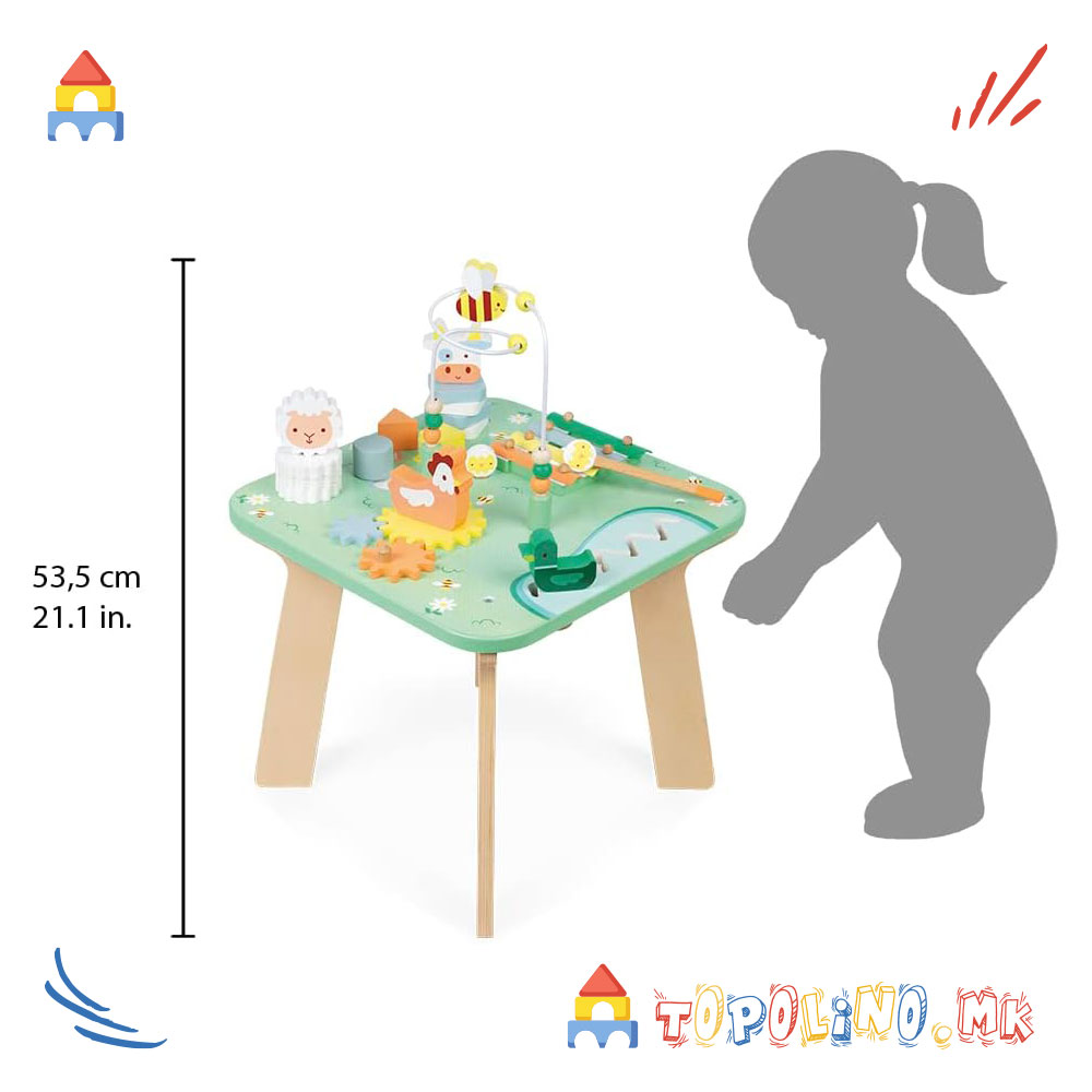 Дрвена Масичка за Игра Ливада - Janod - Image 7