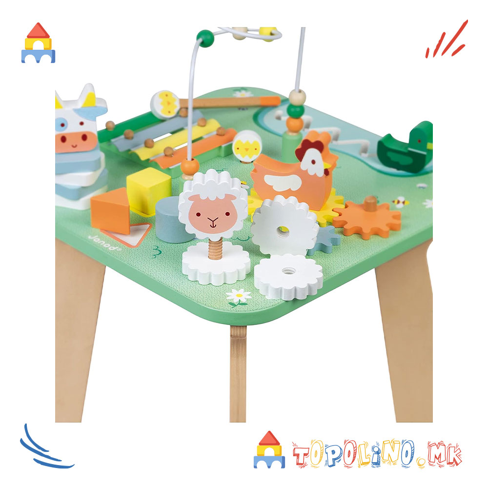 Дрвена Масичка за Игра Ливада - Janod - Image 6