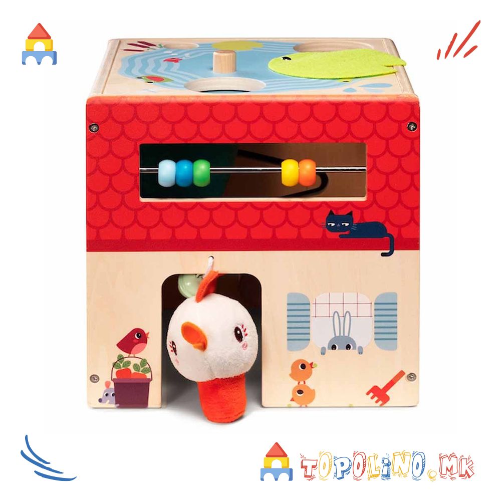 Дрвена Едукативна Коцка Фарма - Lilliputiens - Image 2