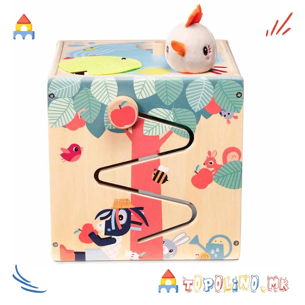 Дрвена Едукативна Коцка Фарма - Lilliputiens - Image 3