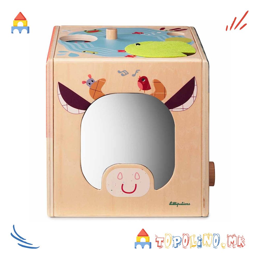 Дрвена Едукативна Коцка Фарма - Lilliputiens - Image 4