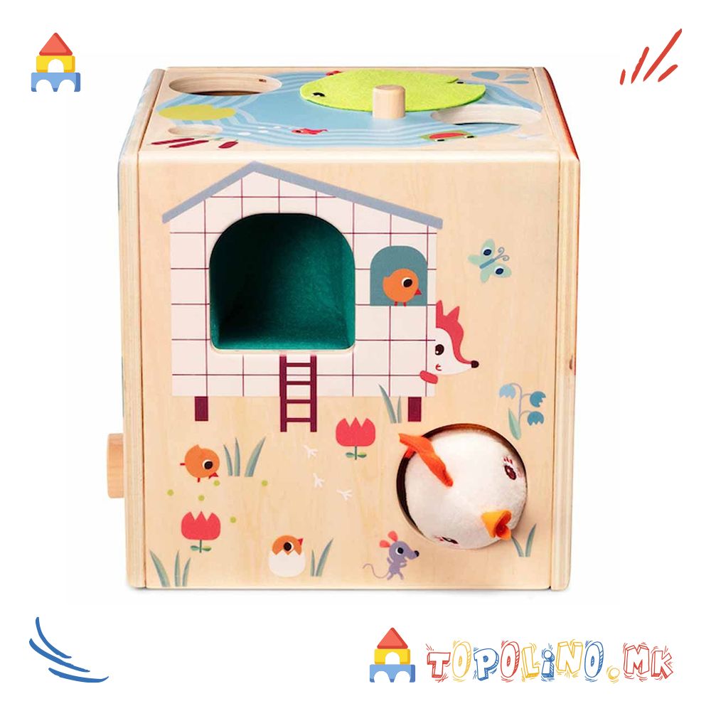 Дрвена Едукативна Коцка Фарма - Lilliputiens - Image 5