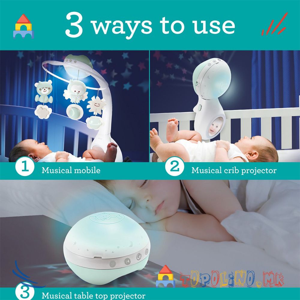 Музичка Вртелешка 3 во 1 Тиркиз - Infantino - Image 2