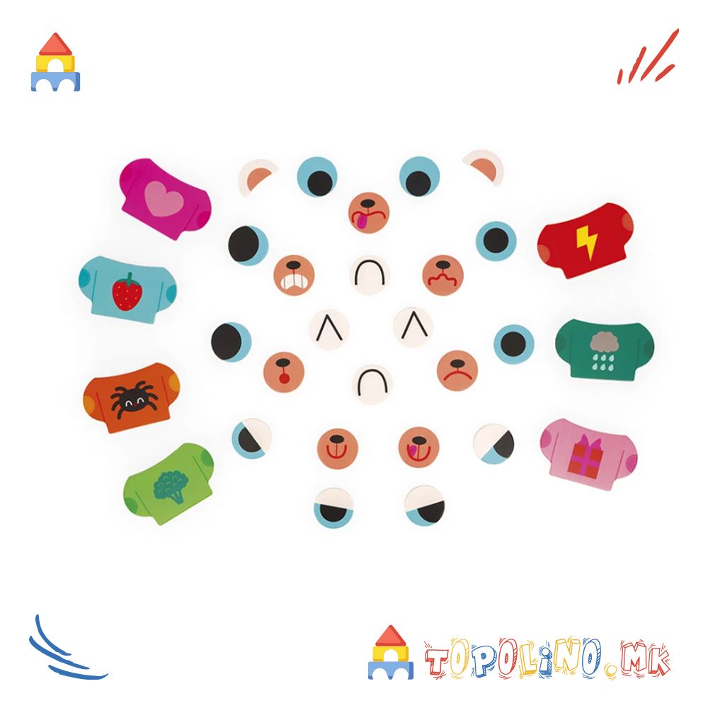 Магнетна Игра Емоции Мече - Janod - Image 3