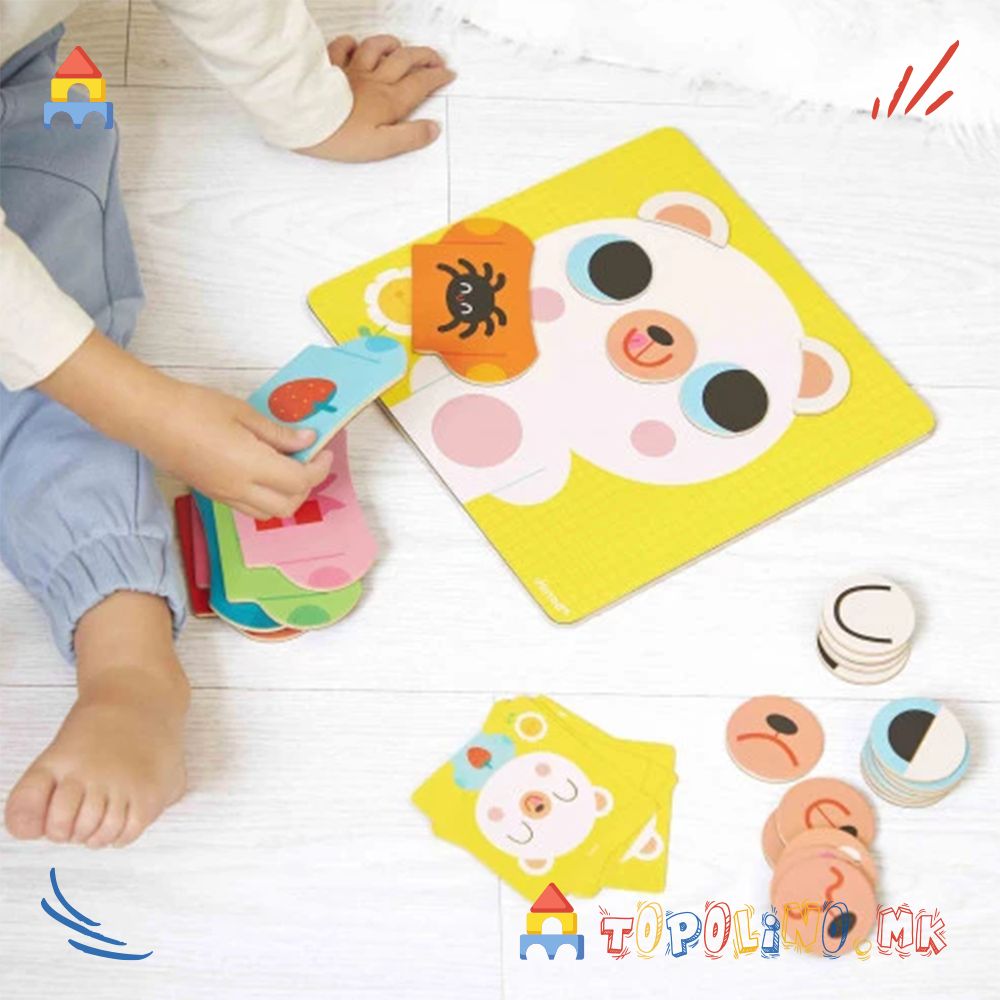 Магнетна Игра Емоции Мече - Janod - Image 2