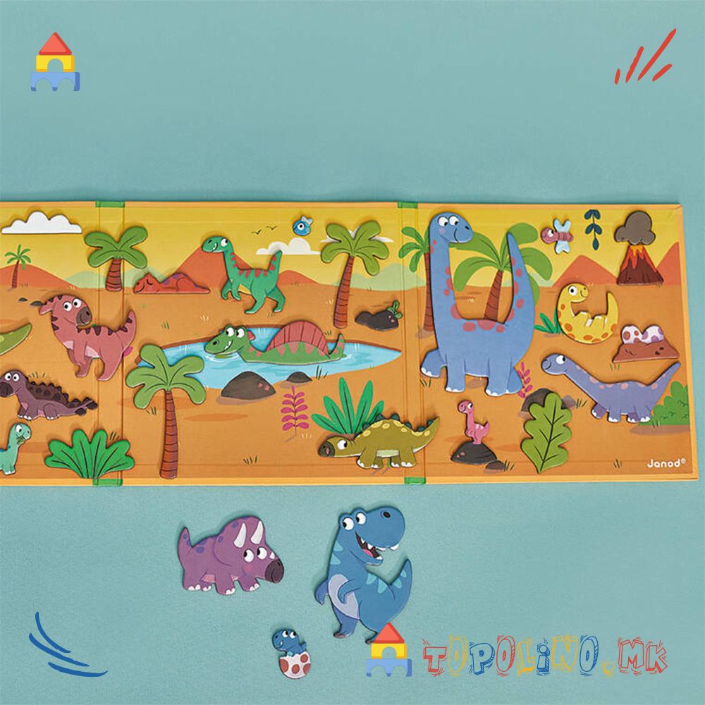 Магнетна Приказна Диносауруси – Janod - Image 6