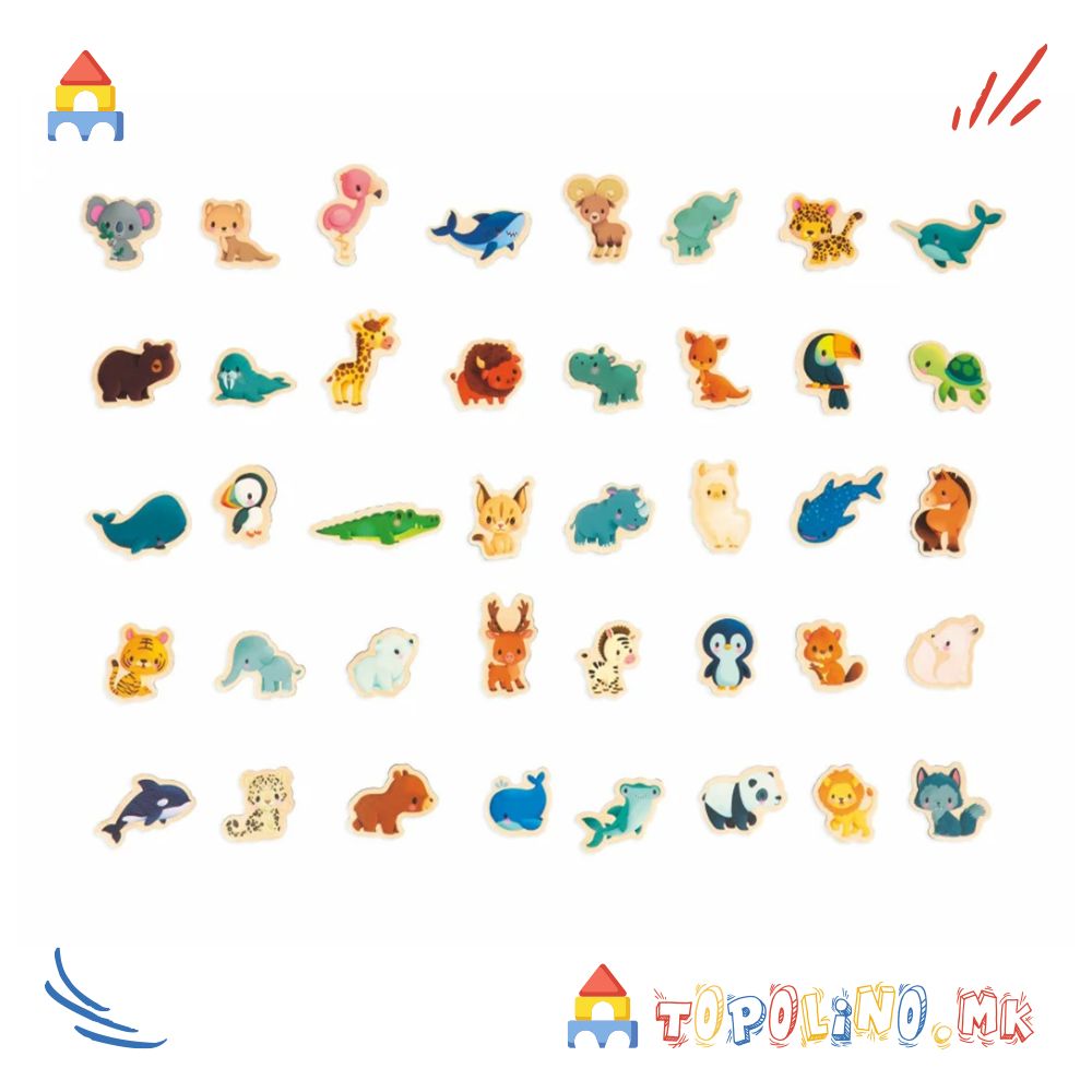 Магнетна Табла Мали Животни - Janod - Image 4