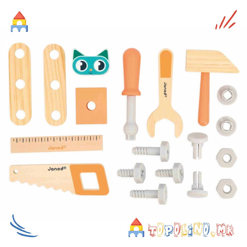 Играчка за Влечење Камион Bricokids - Janod - Image 5