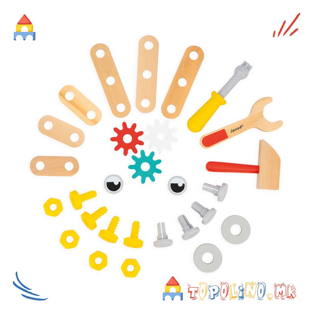 Работилница Робот 30пар. BricoKids - Janod - Image 5