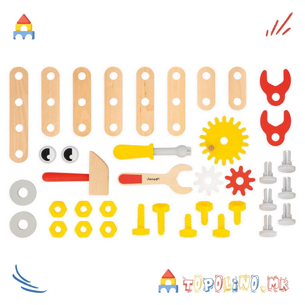 Количка за Алат Робот BricoKids - Janod - Image 13