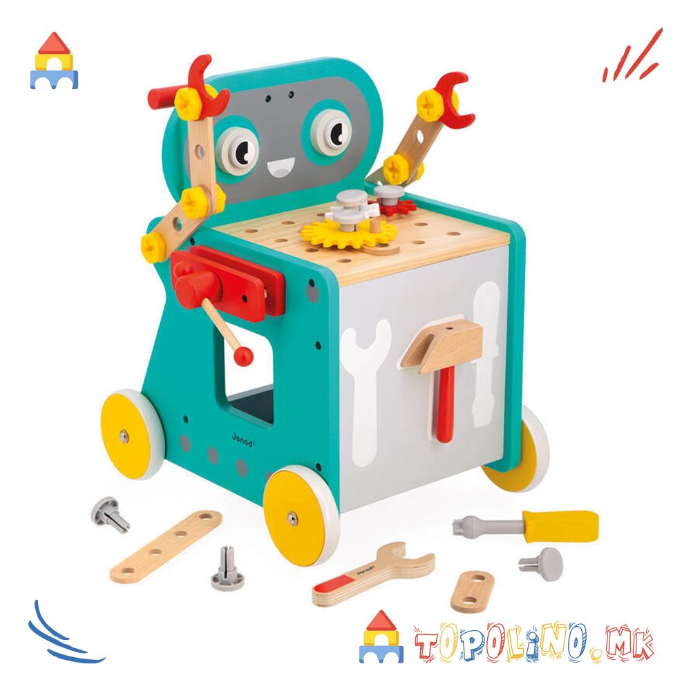 Количка за Алат Робот BricoKids - Janod - Image 2