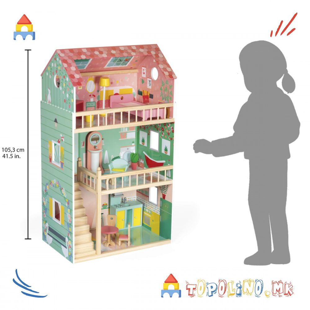 Куќичка за Кукли Happy Day - Janod - Image 4