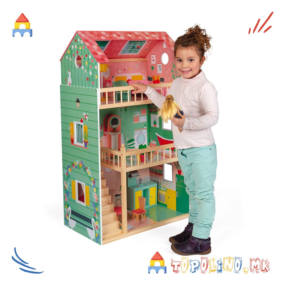 Куќичка за Кукли Happy Day - Janod - Image 2