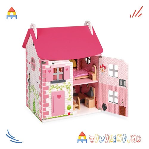 Дрвена Куќичка за Кукли Mademoiselle - Janod